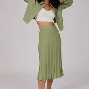 Aritzia Wilfred Sage Forest Seychelles Skirt Size S